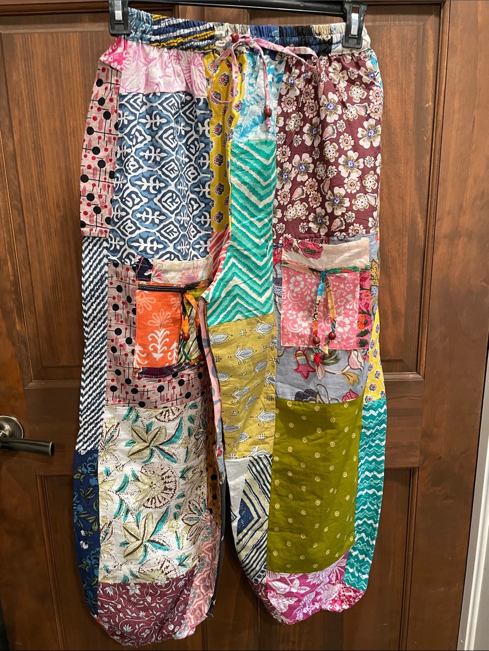 POL Floral Patchwork Pants in Pink, Blue, Mustard NWOT